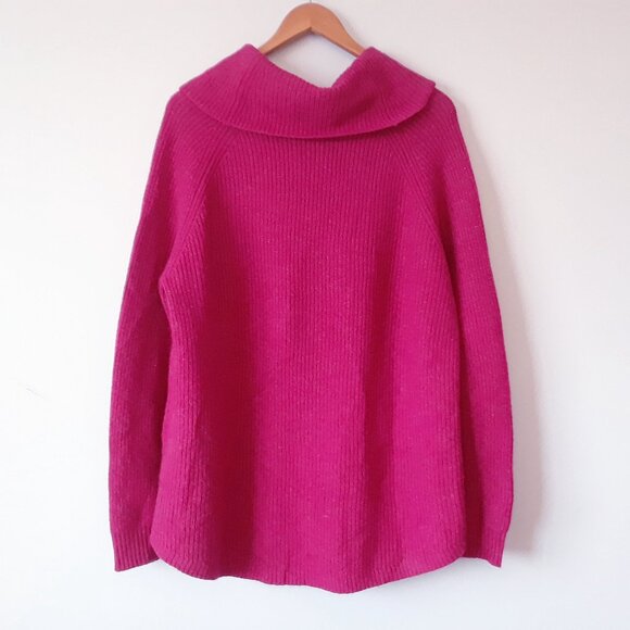 NWT Tahari Merino Wool Cowl Neck Sweater XL - Picture 4 of 8